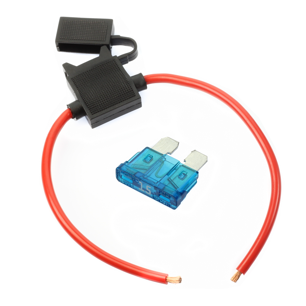 (1) 12 Gauge Gauge ATC Inline Fuse Holder Fuseholder with cover & Fuse