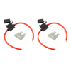 (2) True Spec OFC 10 AWG Gauge ATC Inline Fuse Holder Fuseholder cover & (2) Fuses