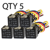 Harness + Relay Bosch Style 5-PIN SPDT 30/40 Amp 12V DC + 2 YR Warranty
