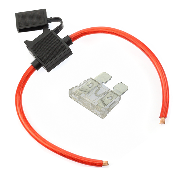 (1) True Spec OFC 10 AWG Gauge ATC Inline Fuse Holder Fuseholder cover & (1) Fuse (25 Amp)