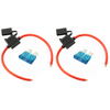 (2) True Spec OFC 10 AWG Gauge ATC Inline Fuse Holder Fuseholder cover & (2) Fuses