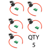 (5) 8 Gauge ATC Inline Fuse Holder Fuseholder with cover and (5)  Fuses