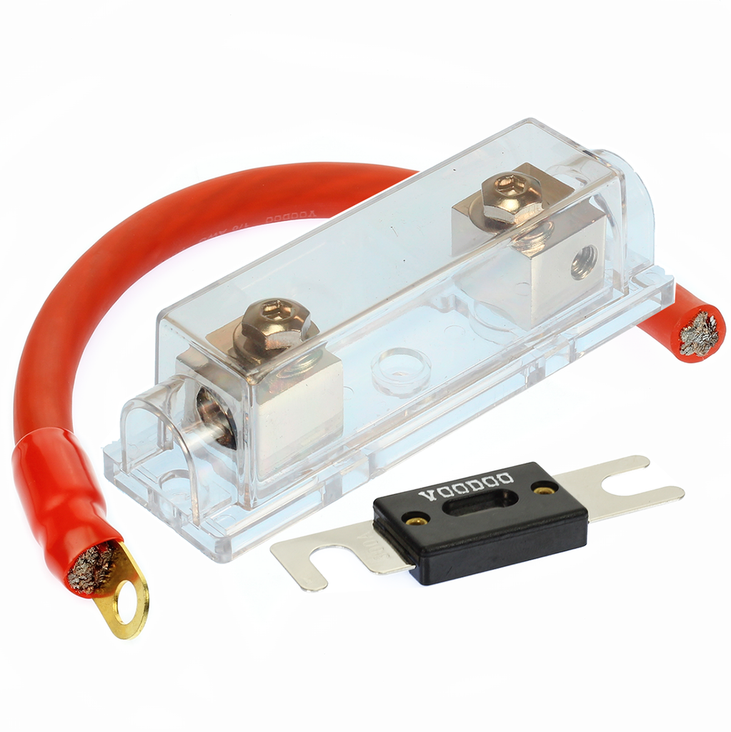 (1) Inline Fuseholder Battery Install Kit 1/0 Gauge 1FT with ANL Fuse