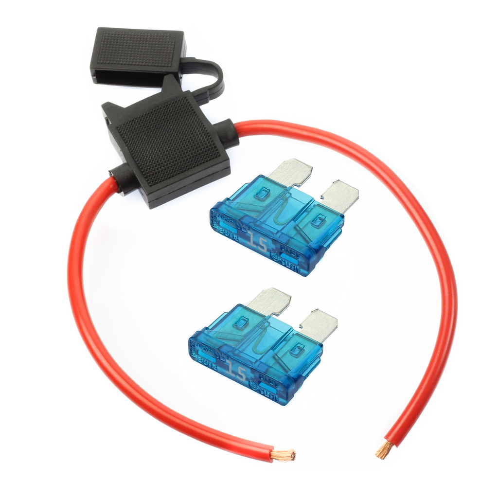 (1) 12 Gauge Gauge ATC Inline Fuse Holder Fuseholder with cover & (2) Fuses