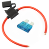 (2) True Spec OFC 10 AWG Gauge ATC Inline Fuse Holder Fuseholder cover & (2) Fuses