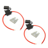 (2) 12 Gauge Gauge ATC Inline Fuse Holder Fuseholder with cover & (2) Fuses