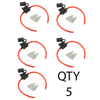 (5) 8 Gauge ATC Inline Fuse Holder Fuseholder with cover and (5)  Fuses