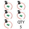 (5) 12 Gauge Gauge ATC Inline Fuse Holder Fuseholder with cover and (5)  Fuses