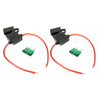 (2) 14 Gauge Gauge ATC Inline Fuse Holder Fuseholder with cover & (2) Fuses