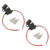 (2) 14 Gauge Gauge ATC Inline Fuse Holder Fuseholder with cover & (2) Fuses