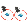 (2) 12 Gauge Gauge ATC Inline Fuse Holder Fuseholder with cover & (2) Fuses