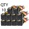 (10) Pack  Relay + Harness 30 Amp SPDT 12V Bosch Style