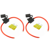 (2) 8 Gauge ATC Inline Fuse Holder Fuseholder with cover and Fuse