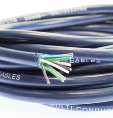 25 FT 18 AWG Gauge 9 Conductor Speed Blue Wire Speaker Trailer Copper Stranded