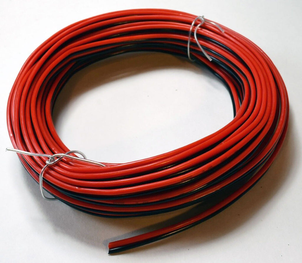 18 Gauge Red Black ZIP Wire AWG Cable Power Ground Stranded Copper Car