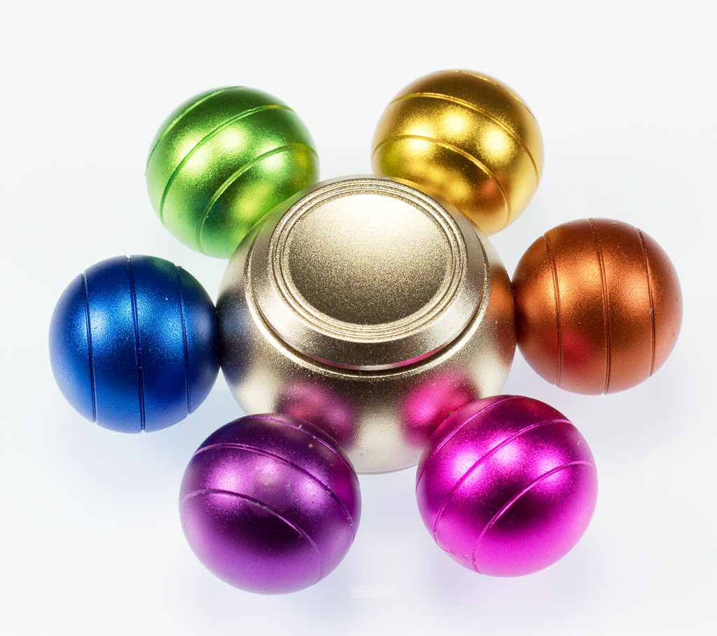 6 Side Fidget Hand Spinner Finger Brass Toy EDC Focus ADHD Autism Stre ...