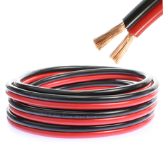 8 True AWG spec Gauge Red Black Zip Wire Cable Power Ground Stranded Car
