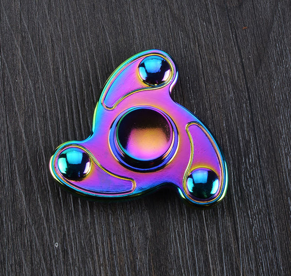 EDC Whirlwind Fidget Hand Spinner Multicolor Rainbow Focus ADHD Finger ...