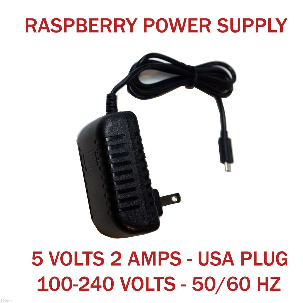 5V 2A Micro USB Charger Adapter Cable Power Supply for Raspberry Pi B+ smartphone compatible
