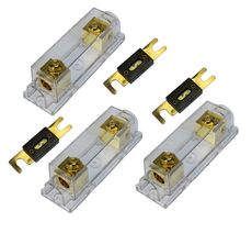 (3 pack) - Gold ANL Fuse Holder 2/0 or 1/0 0 gauge no terminals needed