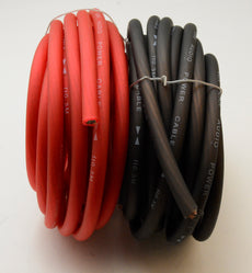10' ft 4 Gauge 5' RED and 5' Black Car Audio Power Ground Wire Cable Feet AWG