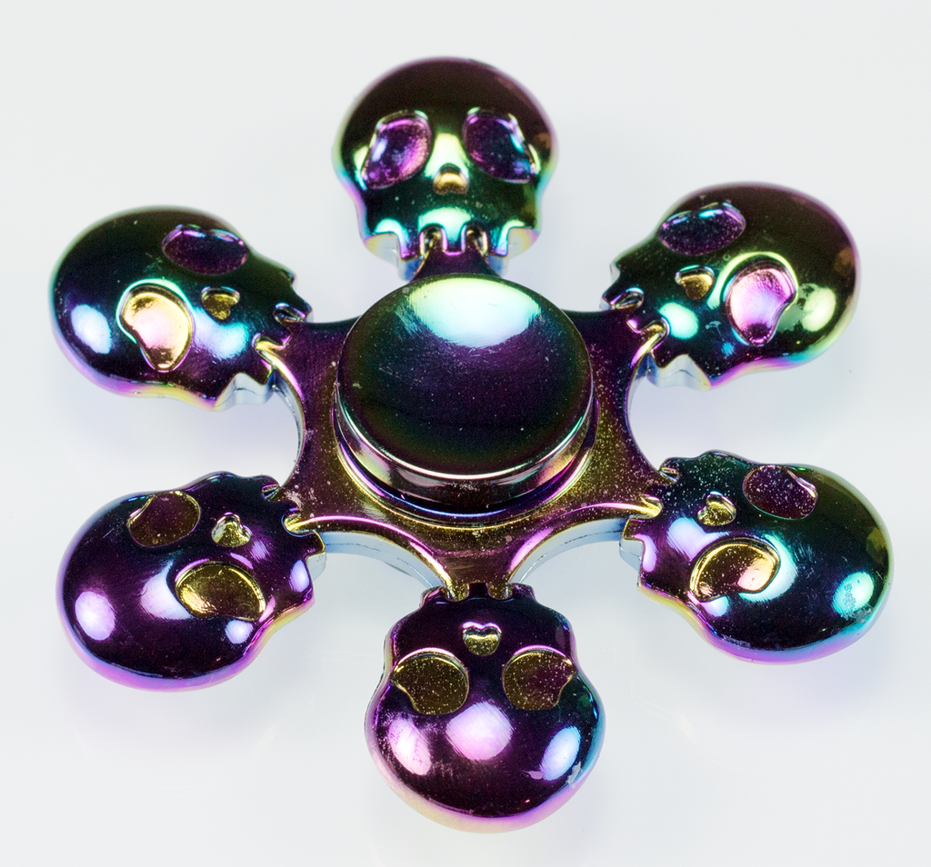 6 Side Fidget Hand Spinner Finger Brass Toy EDC Focus ADHD Autism Stress Relief