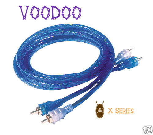 NEW VOODOO Car Audio RCA Interconnect cable BLUE OFC Copper