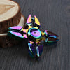 EDC Fidget Spinner Alloy Finger Toy Focus ADHD Autism Hand Toy 4-Wing Multicolor