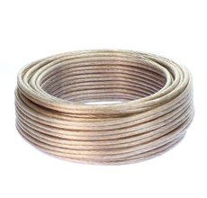 Car Home Audio Speaker Wire Transparent Clear Cable 12AWG - 12/2 Gauge