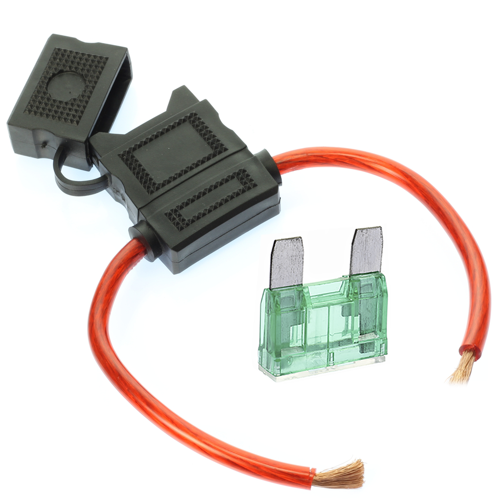 8 Gauge MAXI Inline Fuse Holder Fuseholder with cover and 50 Amp Fuse