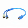 NEW VOODOO Car Audio RCA Interconnect cable BLUE OFC Copper