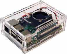 Clear Acrylic Case Raspberry Pi 2 3 Model B+ B Plus Cover with Fan & Screws