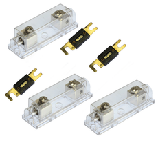 (3 Pack) ANL Fuse - Bright Nickel Holder Voodoo 2/0 1/0 0 gauge no terminals needed