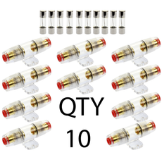 (10) AGU Fuse Holder Fuseholder Voodoo Car Audio 4 6 8 Gauge Inline  & Fuse
