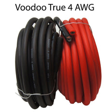Voodoo 50 ft 25 RED &25 BLACK 4 Gauge True AWG 100% OFC Copper Power Ground Wire