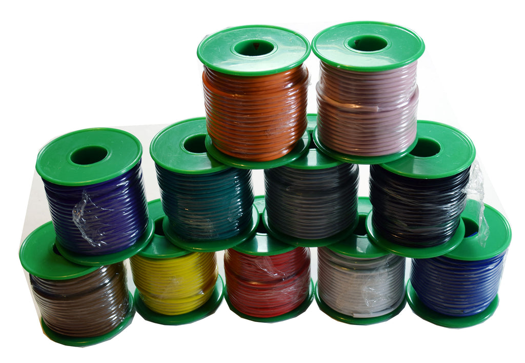 11 SPOOLS 100' Feet 18 AWG Gauge AWG Primary Remote Wire Auto Power Cable Stranded