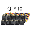 (10) Pack  Relay + Harness 30 Amp SPDT 12V Bosch Style