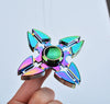 EDC Fidget Spinner Alloy Finger Toy Focus ADHD Autism Hand Toy 4-Wing Multicolor